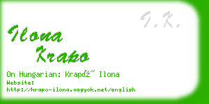 ilona krapo business card